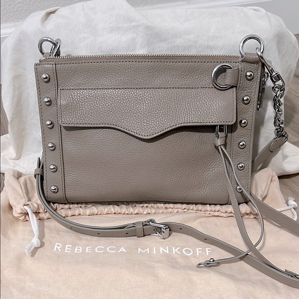 Rebecca Minkoff Taupe Leather Crossbody Bag
